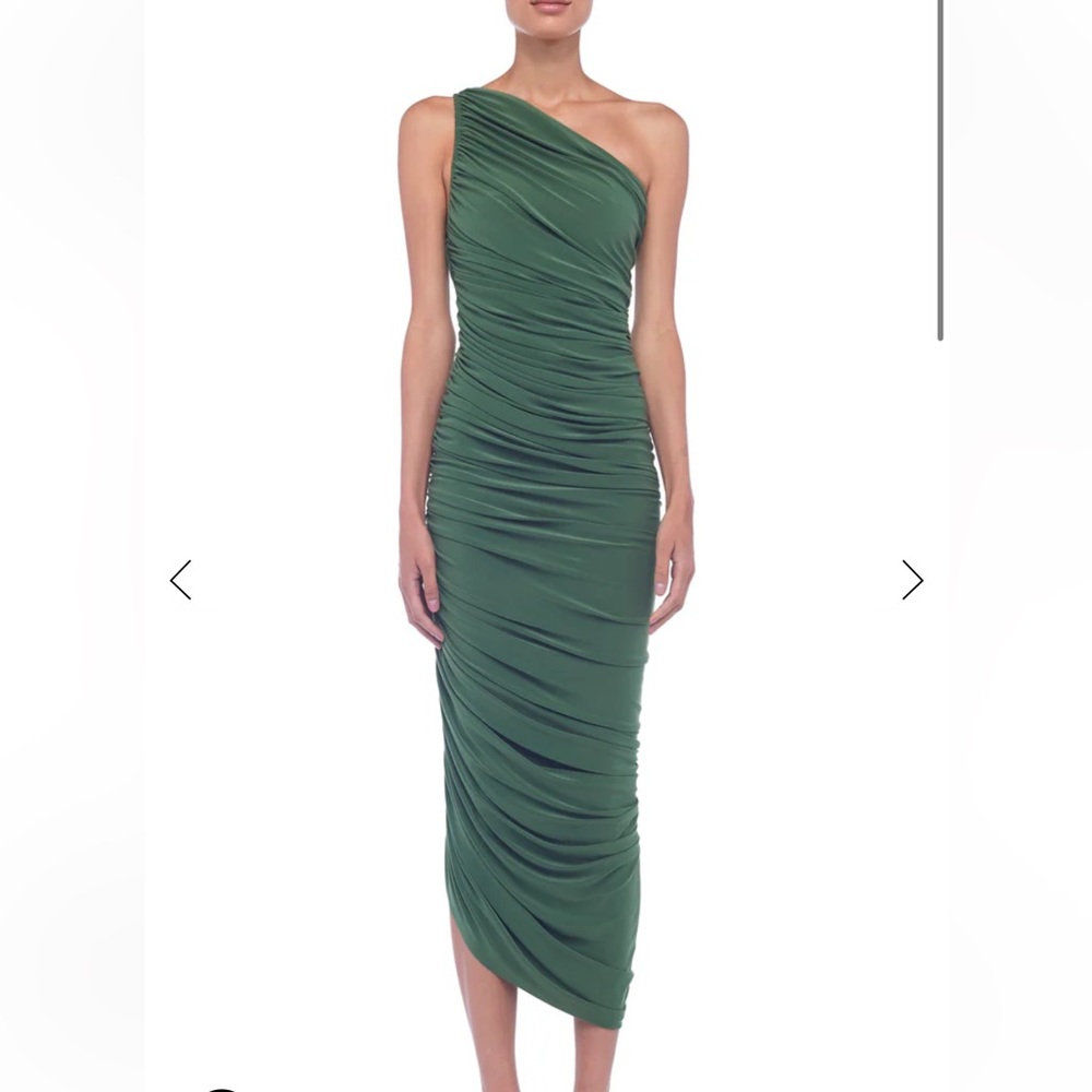 Norma Kamali green diana dress size M